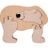 Fauna Dřevěné vkládací puzzle z masivu lední medvěd